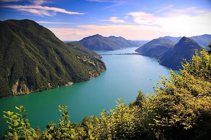 lake lugano in switzerland