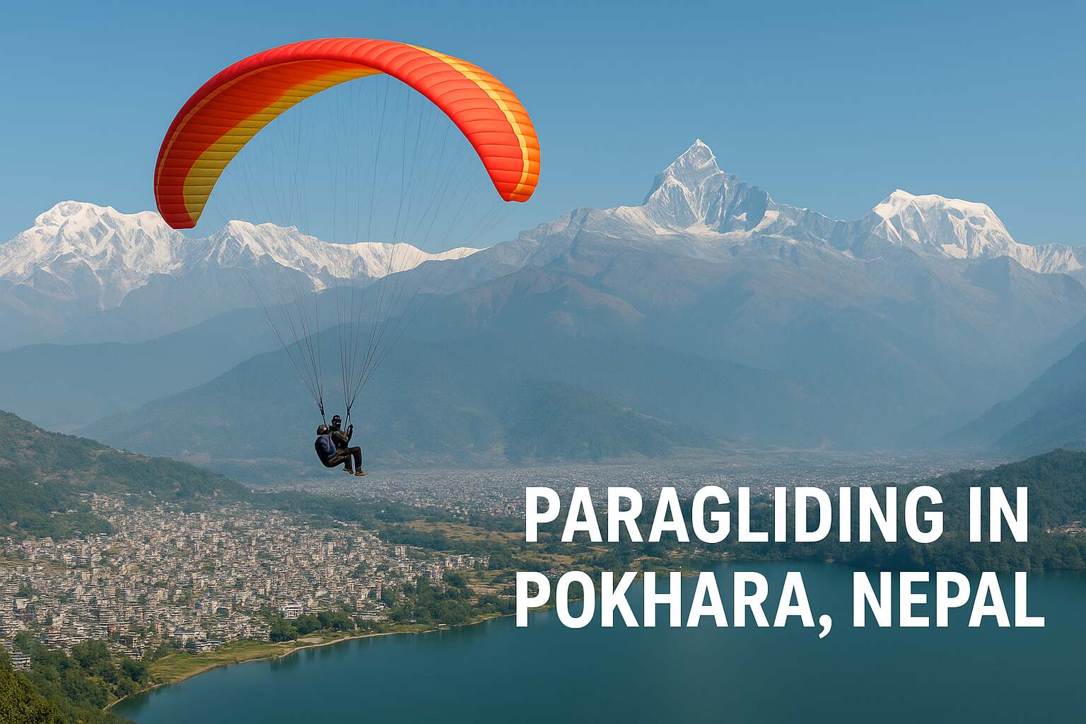 Paragliding in Pokhara, Nepal